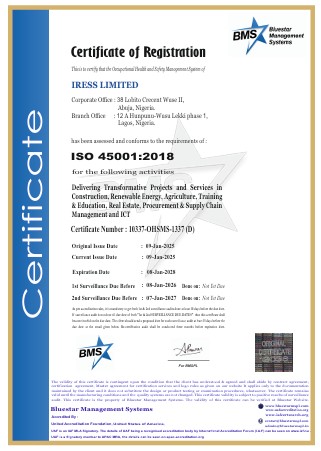 ISO 45001 Occupational Health & Safety certification