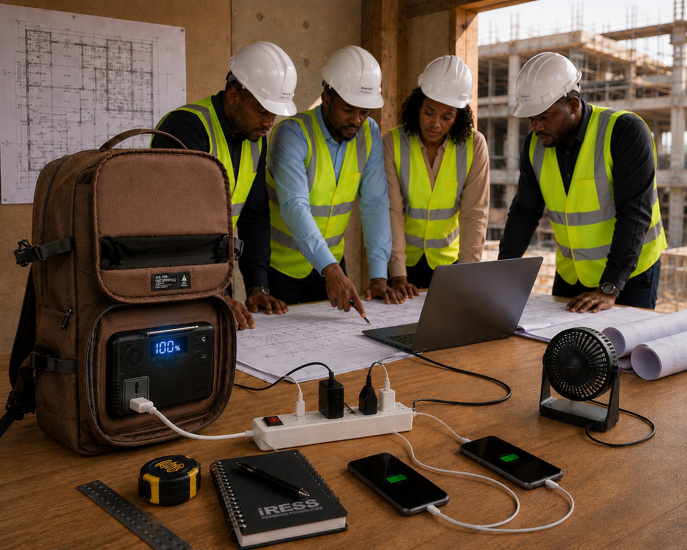 Field Workers & Professionals with an iress solar backpack