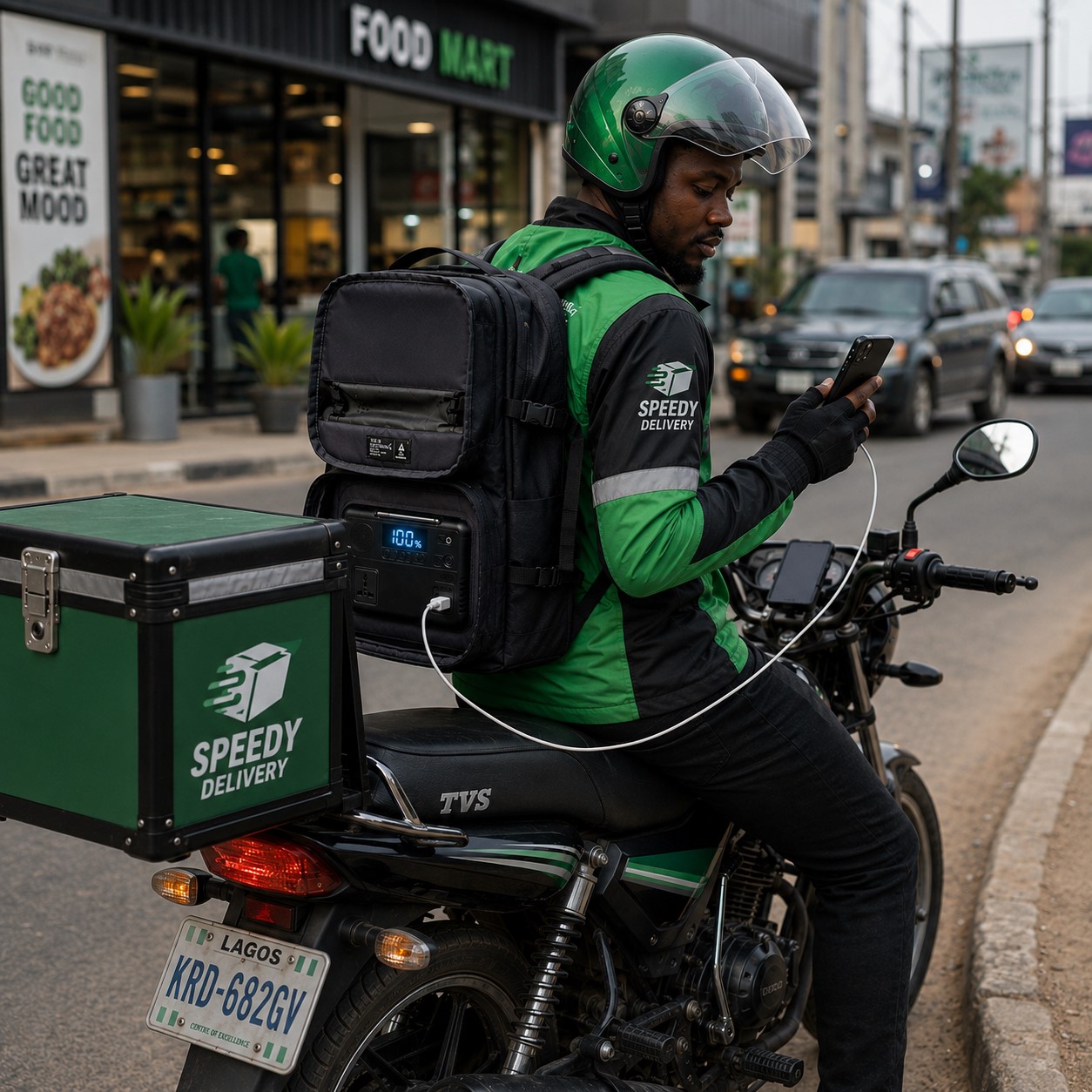 Transporters with an iress solar backpack